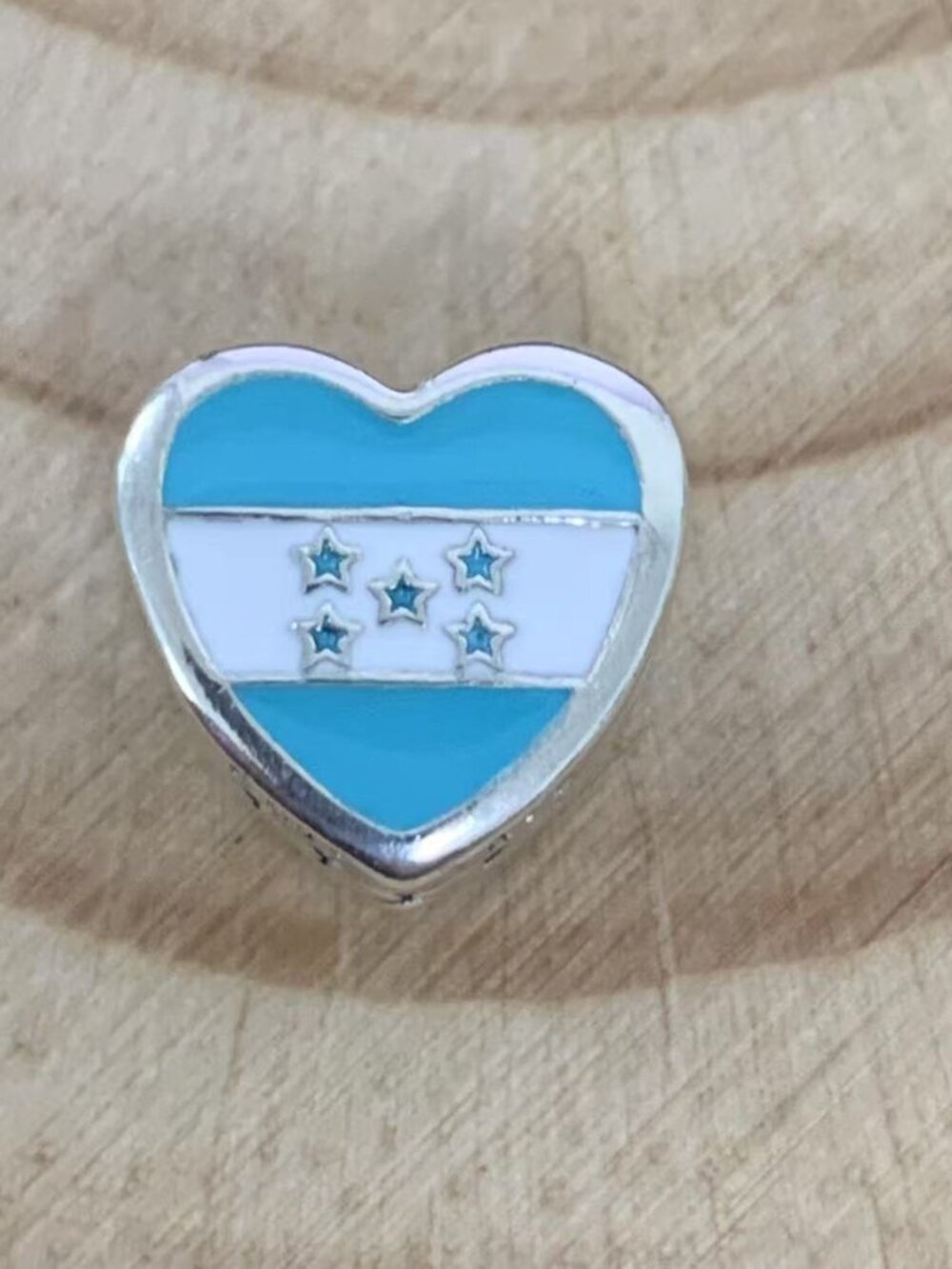Pandora HONDURAS Exclusive Travel Heart Charm Pendant, S925 Silver Jewelry